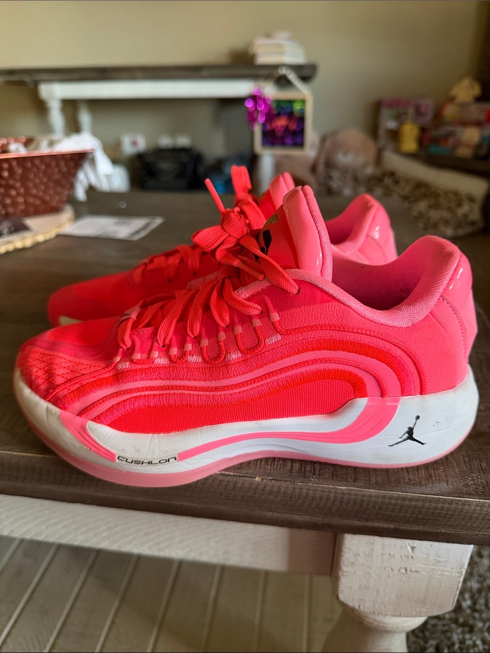 Jordan Big Kids' Neon Pink Low-Top Sneakers Lukas